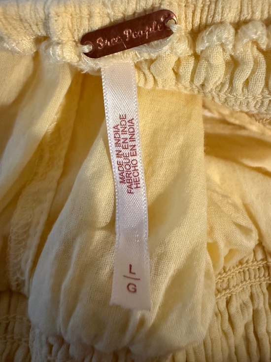 Free People Feeling Bonita Pale Yellow Maxi Dress L Open Back - Picture 3 of 4